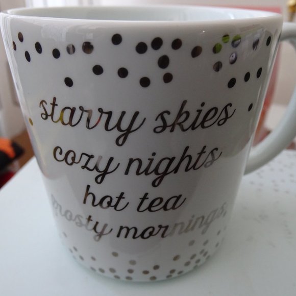 Indigo Starry Skies Cozy Nights Hot Tea Frosty Mornings Tea Set - Picture 5 of 6